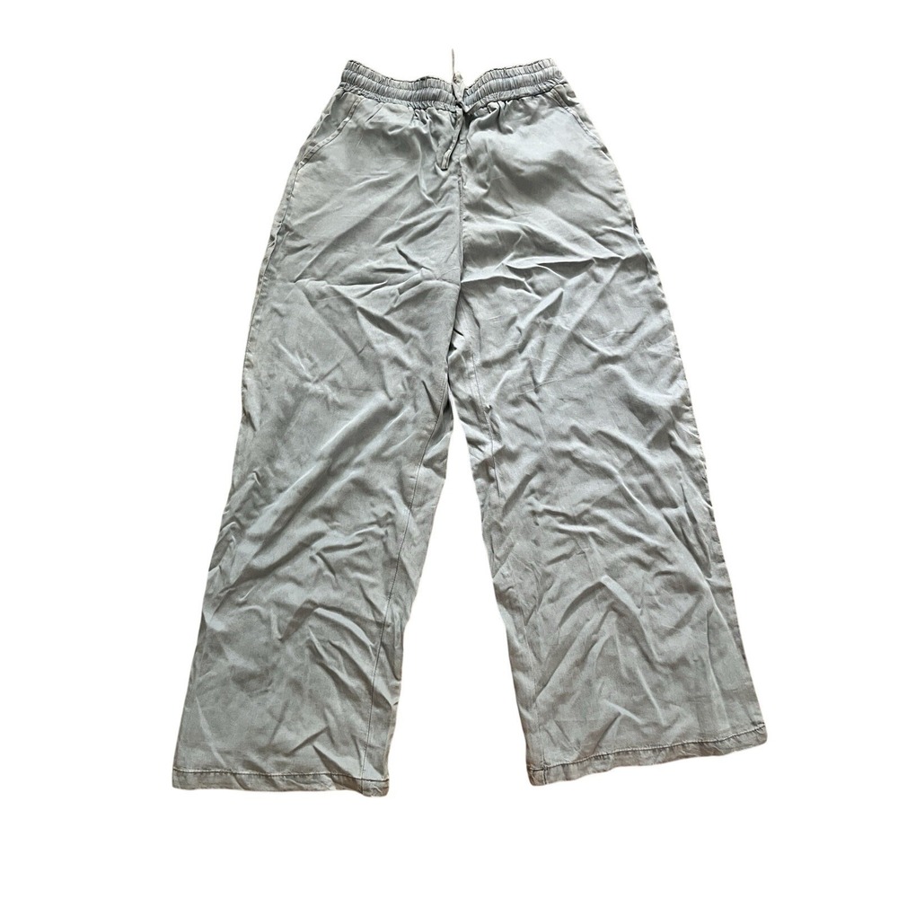 Women's Little Daisy Closet Chambray Light Blue Wide Leg Pants Pull On Medium